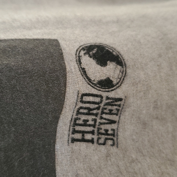 Hero Seven Steve McQueen Charcoal Grey men's T-shirt XL Motocross Bike Rider - Picture 3 of 11